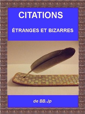 cover image of citations étranges et bizarres